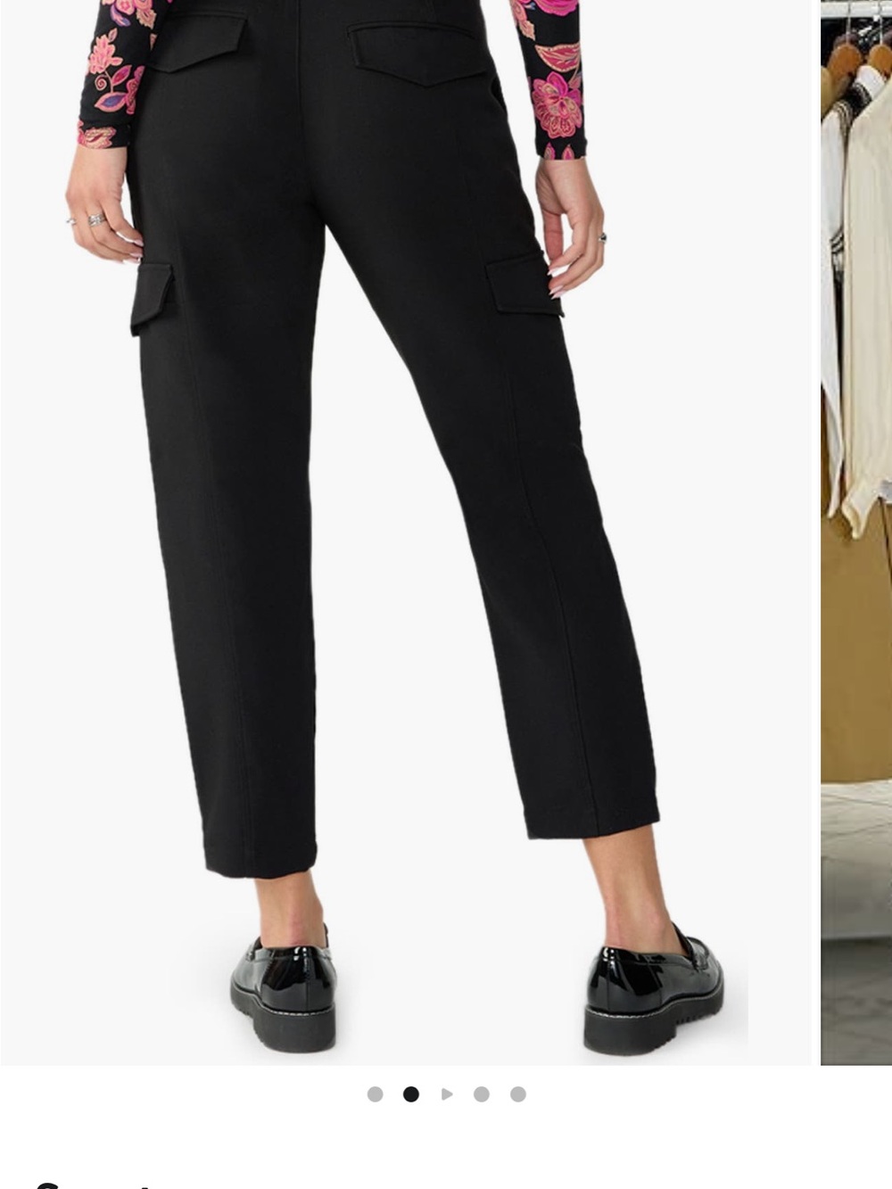 Sanctuary Black Cropped Cargo Trousers